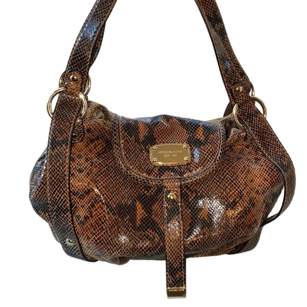 Michael Kors Animal Print Leather‎ shoulder bag